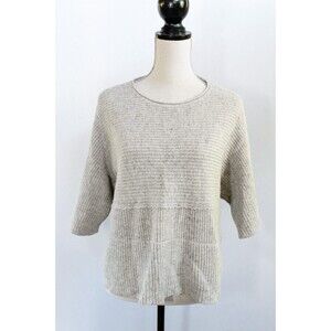 Pure Jill Sweater XS Petite 3/4 sleeve pullover casual knit wool blend